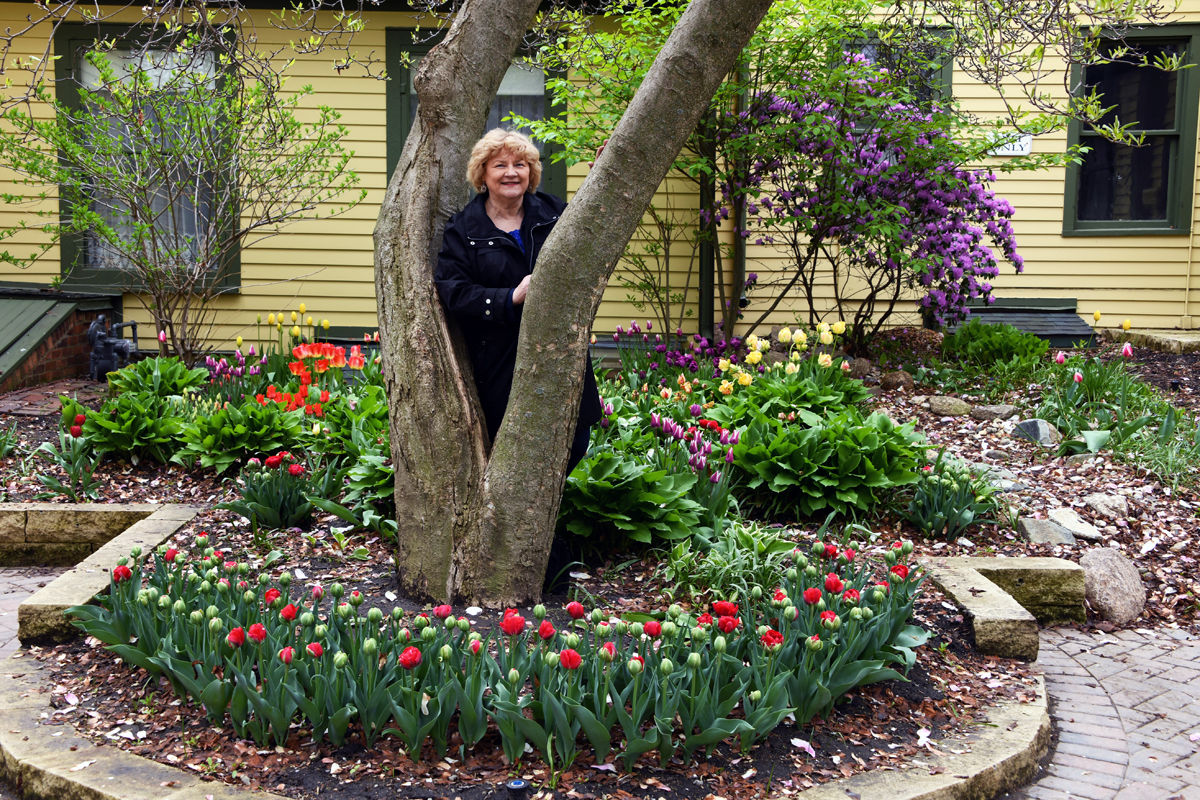 209 Bernice Mettenbrink in Scholte Garden in Pella, Iowa.JPG